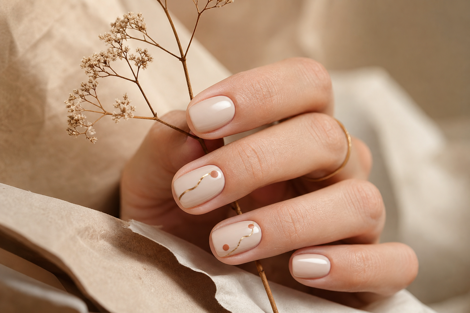 Minimal Nail Art nail style example